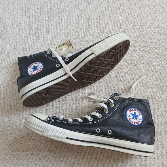 converse ♡ vintage leather high tops y2k - Picture 10 of 12